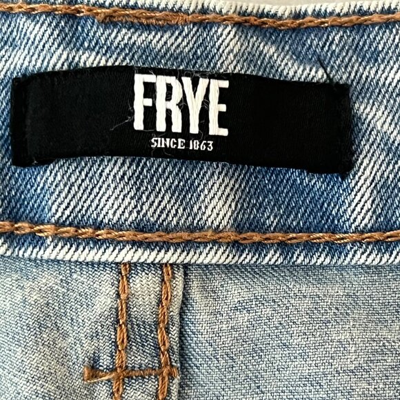 Frye Women's Stretch High-Rise Stevie Blue Cuffed Cropped Jeans Size 16/34 NWT - Picture 6 of 11